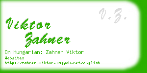 viktor zahner business card